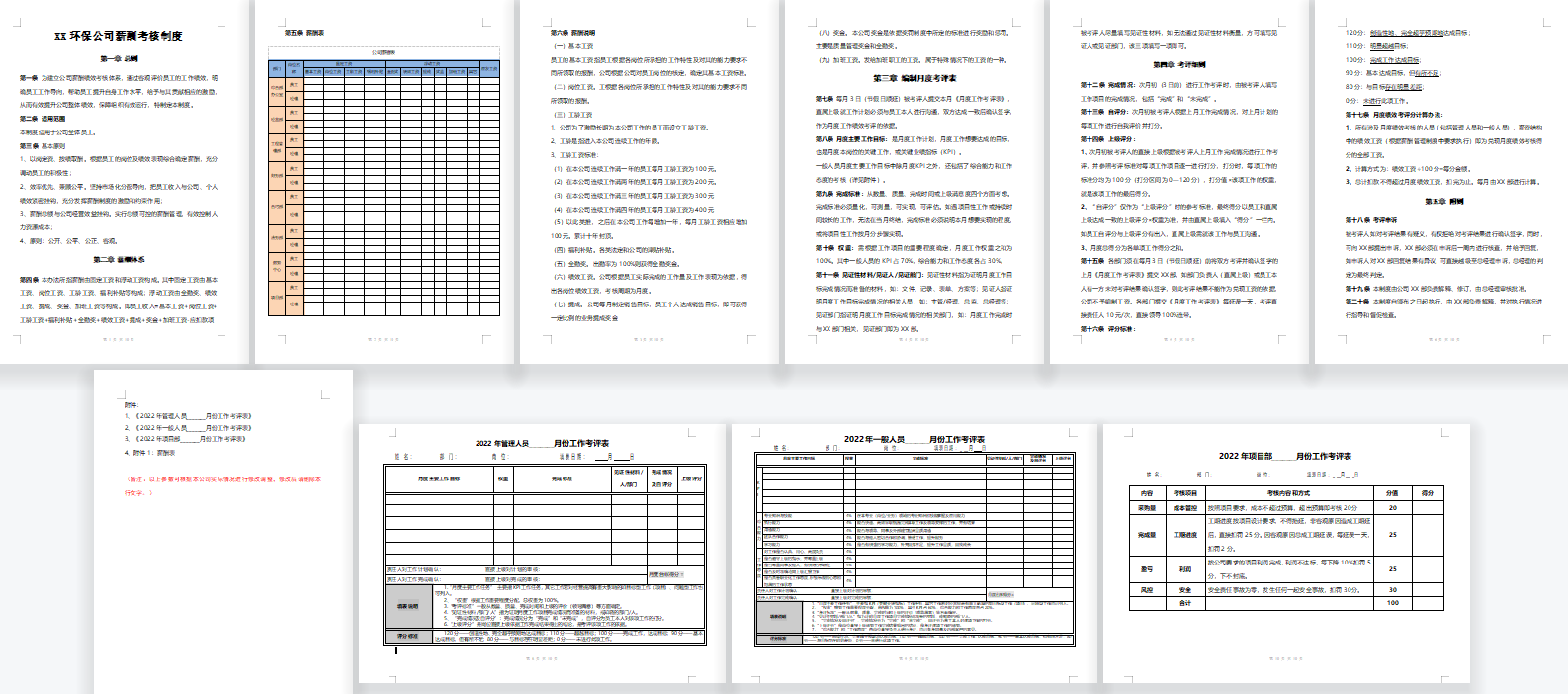 word缩略图-环保公司绩效考核制度.png